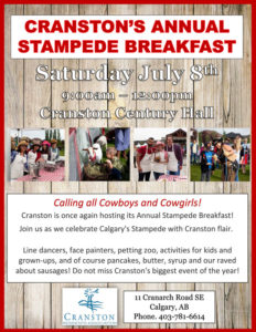 Cranston Stampede Breakfast 2018